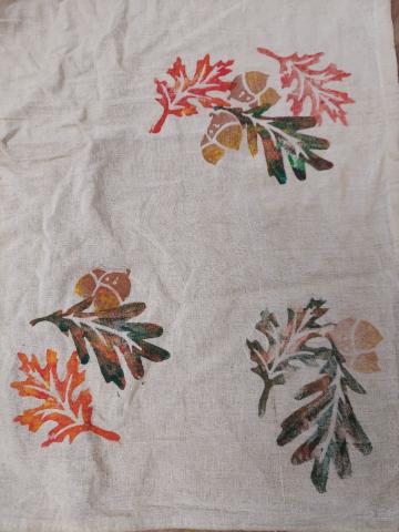 fall printed tea towels