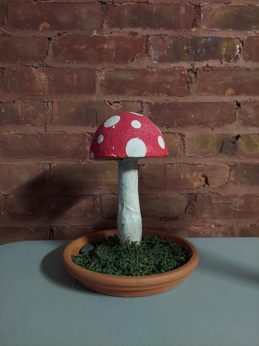 paper mâché mushroom