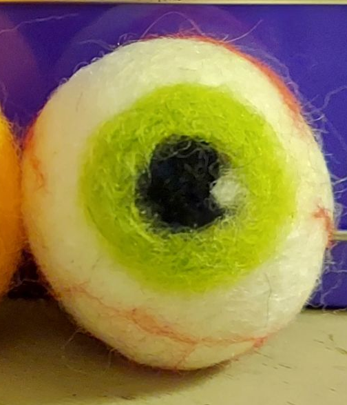 felted eyeball